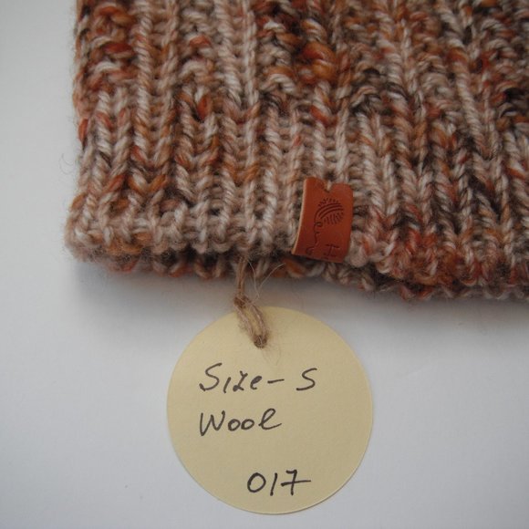 Hand Knitted Hat Toque Adult Size - S Wool Unisex Color - 017 Hand knit by me - Picture 8 of 8